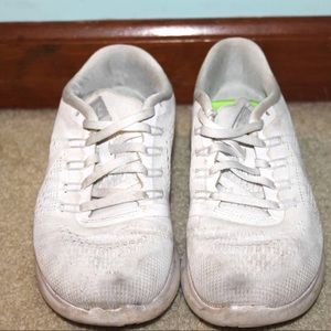 white nike gymshoes!